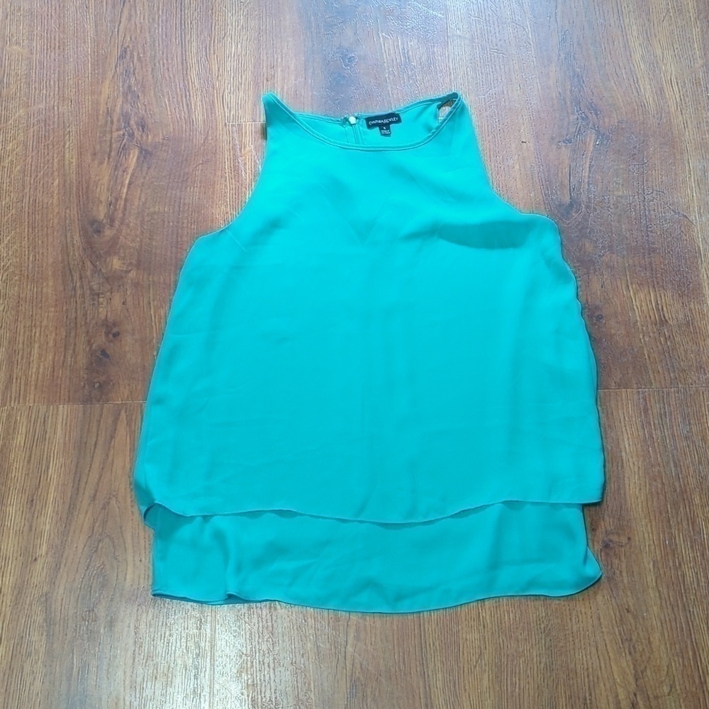 Cynthia Rowley Blue-Green Sleeveless Blouse Tiered Women Size S